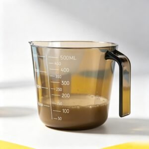 500ml Plastic Measuring Cup with Dual Spouts & Black Handle | PP Kitchen Measuring Jug